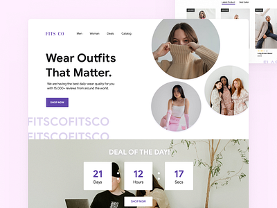 "FitsCo" - Fashion Web Design