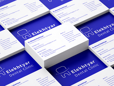 Business Card Design for Elekhtyar Dental Clinic.