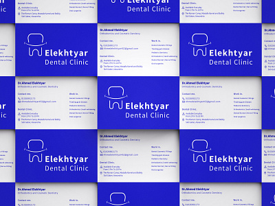 Business Card Design for Elekhtyar Dental Clinic.