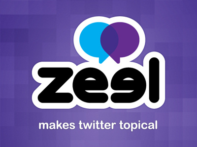 Zeel Branding app blue branding bubbles logo pixelated purple twitter