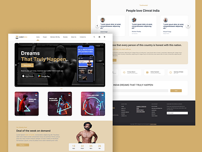 Clmrat India - Gym Website design design ui uidesign uiux web webdesign website