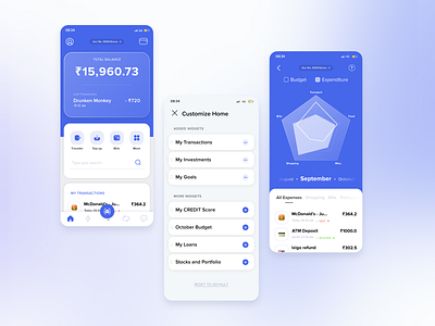 Neobank Mobile UI with personalization