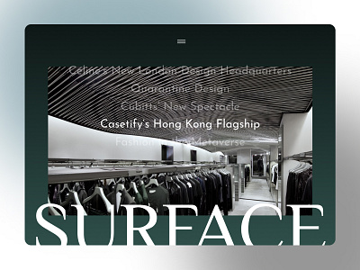 Surface Magazine website redesign branding design ui