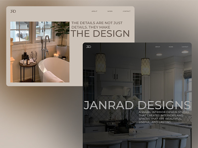 JANRAD DESIGNS website concept project branding design ui ux