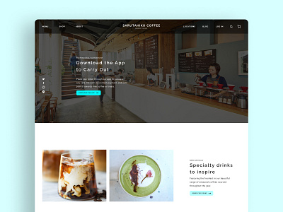 Sarutahiko Coffee site redesign branding design ui ux