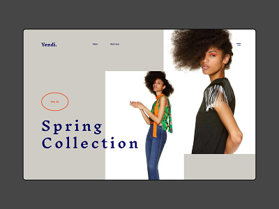 Fashion homepage & shopping cart design ui