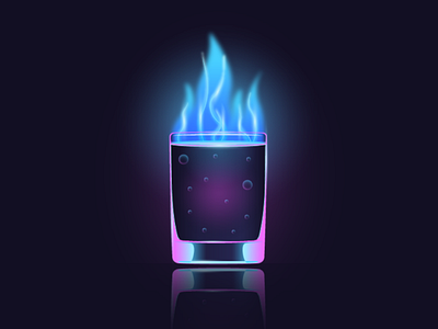 A neon glass