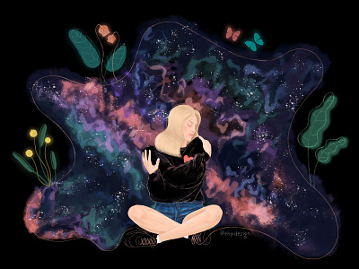 My Universe adobephotoshop care digitalillustration illustration selfcare