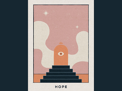 Positive Tarot Cards- Hope design flat graphic graphicdesign illustration minimal positive tarot tarot cards typography