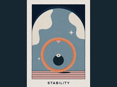 Positive Tarot Cards- Stability design flat graphic graphicdesign illustration minimal positive tarot tarot cards typography