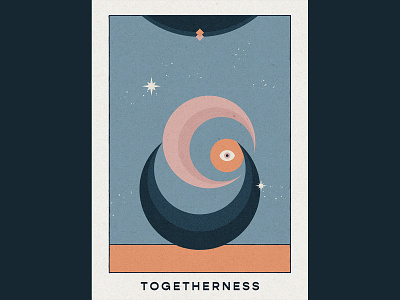 Positive Tarot Cards- Togetherness design flat graphic graphicdesign illustration minimal positive tarot tarot cards typography