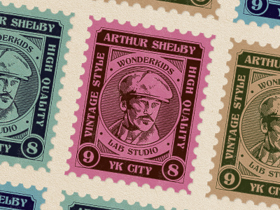 Vintage Stamps Illustration