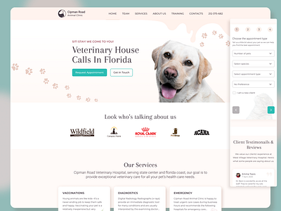 Veterinary Clinic UI Design