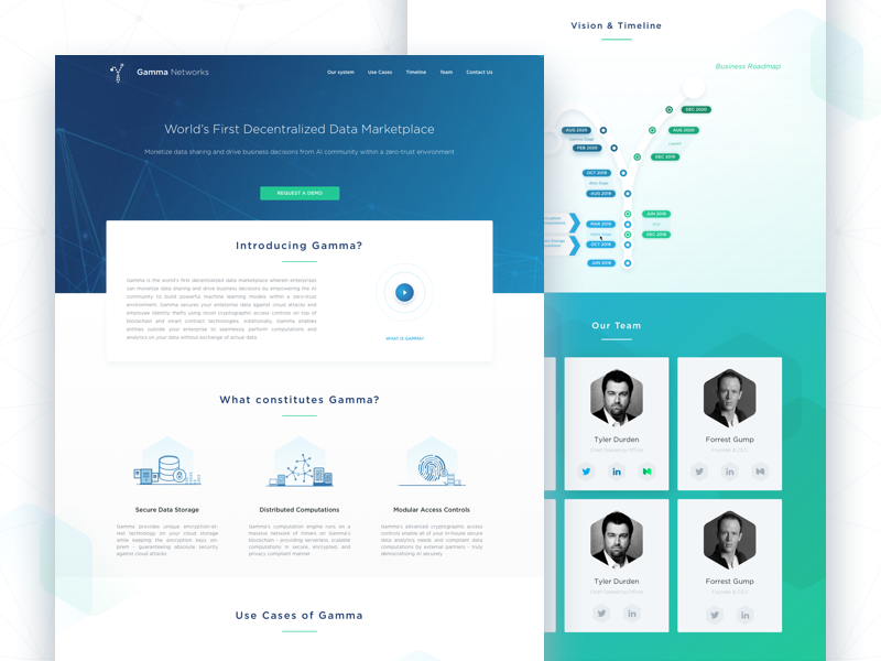 Web Design for Gamma Networks by Ishan Singh on Dribbble