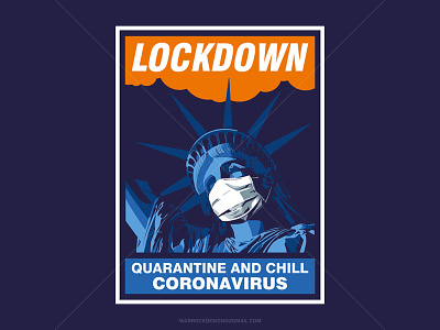 LIBERTY LOCKDOWN america artwork corona corona2020 coronavirus covid covid19 design epidemic illustration liberty lockdown masker pandemic poster quarantine stayhome usa vector virus