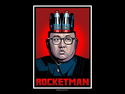 ROCKETMAN apparel art artwork clothing design design digital digitalart graphic graphic design illustration kim jong un kimjongun propagandaposter rocketman t shirt tees vector vector art visualart wear