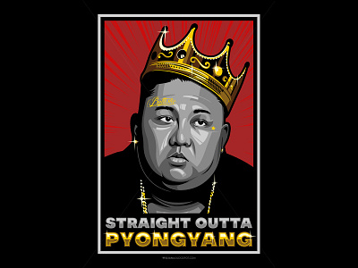 STRAIGHT OUTTA PYONGYANG apparel art artwork clothing design design digital digitalart graphic graphic design illustration kim jong un north korea propagandaposter pyongyang rap straight t shirt vector visualart wear