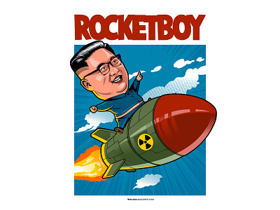 ROCKETBOY apparel art artwork clothing design digitalart graphic illustration kim jong un kimjongun north korea president propagandaposter pyongyang rocketboy rocketman t shirt vector visualart wear