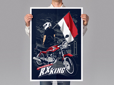 RX KING proud of indonesia art artwork digitalart illustration indonesia proud indonesia rx king rx king rxking vector visualart yamaha rx king