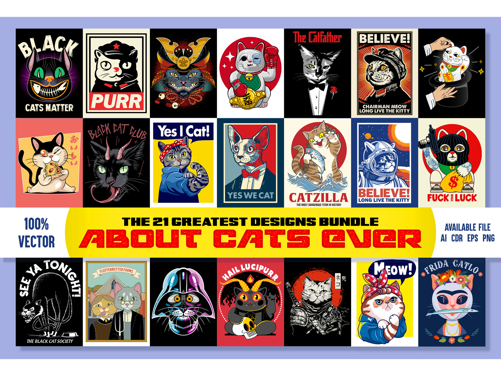 The 21 greatest designs about cats ever cat design bundle kitty meow pussy