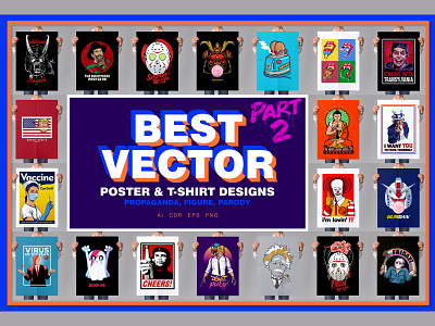 BEST VECTOR POSTER & T-SHIRT 2 best vector tee bundle vector art