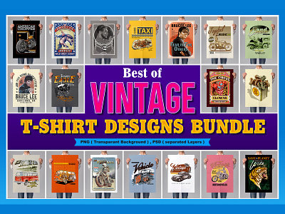 BEST VINTAGE T-SHIRT DESIGN BUNDLE