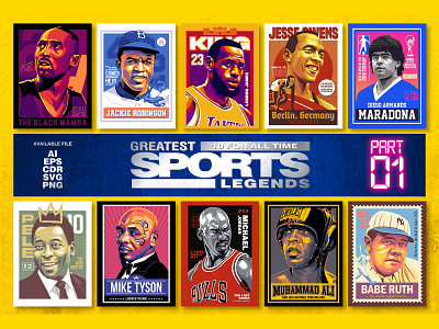 GREATEST SPORTS LEGENDS - Part 1 d10s greatest sport sport bundle