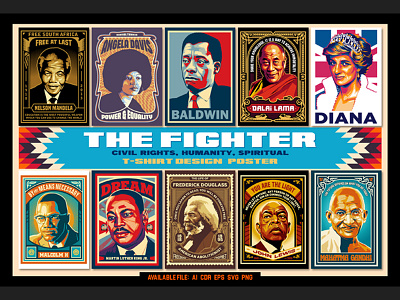 THE FIGHTER - T-shirt and Poster t shirt bundle