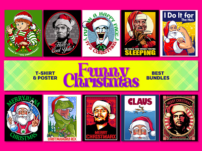 FUNNY CHRISTMAS - T-shirt & Poster Bundles