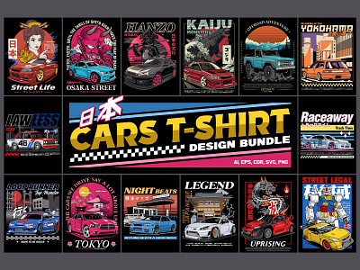 CARS T-SHIRT DESIGN BUNDLE car tshirt design car tshirt designs for sale