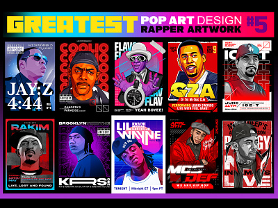 GREATEST POP ART DESIGNS - RAPPER ARTWORKS THEME part 5 jay z