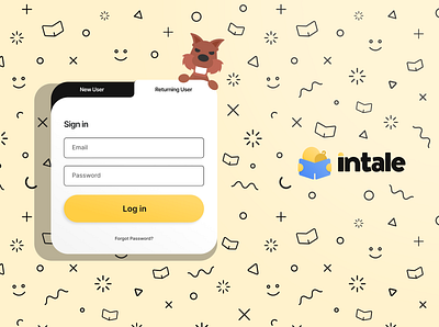 Log in form children design illustration login signup typography ui ux