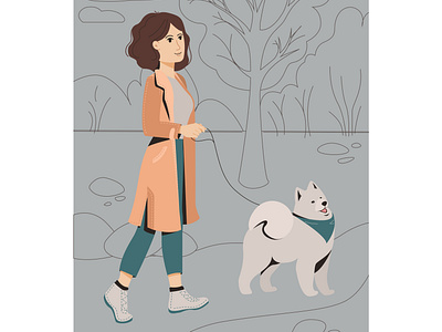 Girl with a dog