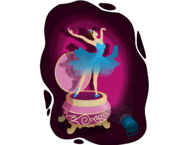 Ballerina in the box beautiful character characterdesign dance illustration likes