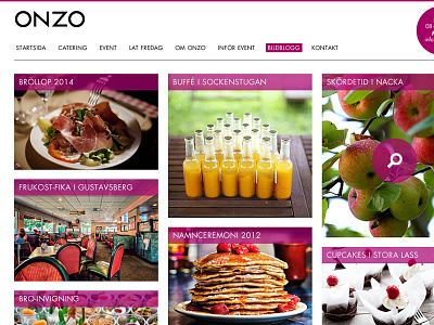 Photo-blog for a catering service business fireworks images interface layout photo ui ui design ux web webdesign website
