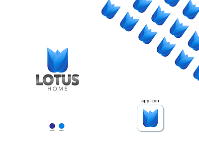 Lotus Home | Real Estate Company Logo app branding brochure design flyer design graphic design icon illustrator logo minimal typography