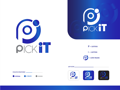 Pick IT | Tech LOGO | Typography branding brochure design design flyer design graphic design icon illustration logo minimal typography