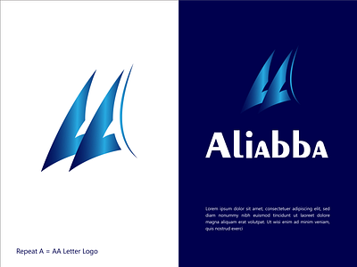 Aliabba Logo | AA Logo | Typography branding business card design flyer design graphic design icon illustration illustrator logo minimal typography