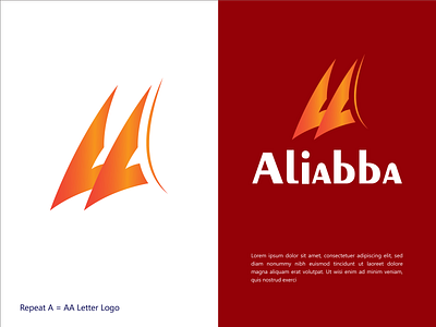Aliabba Logo | AA Logo | Typography app branding graphic design icon illustration logo minimal typography ui vector