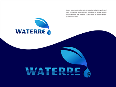 waterre | minimal logo branding brochure design graphic design icon illustration logo minimal typography ui vector
