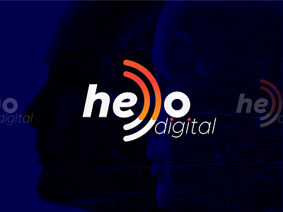 hello digital logo app branding design flyer design graphic design icon logo minimal typography ui