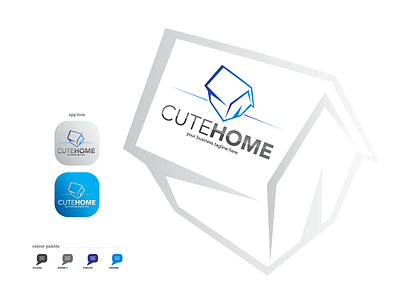 CuteHome | Real Estate Logo app branding brochure design design facebook ads design graphic design icon logo minimal typography