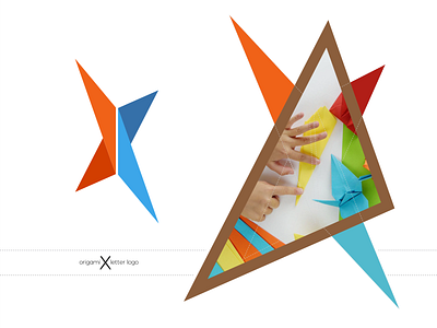 Origami X Letter Logo branding flyer design graphic design icon illustration logo minimal typography ui web