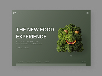 Website landing page