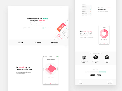 Saaaving - fintech landing page