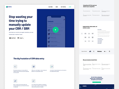 Stinto - Marketing site landingpage marketing site product page web design webdesign website website design