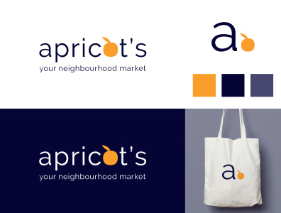 Apricot's - Grocery Store Logo branding design dribbbleweeklywarmup grocery store logo logochallenge logodesign market