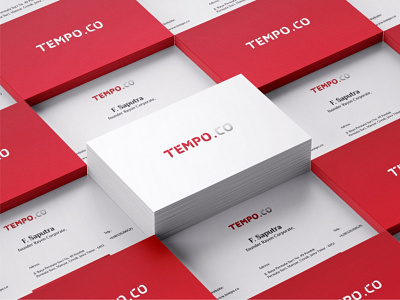 Tempo.co Logo Redesign ( Mockup ) brand branding design graphic design logo logos mockup namecard rebranding redesign typography