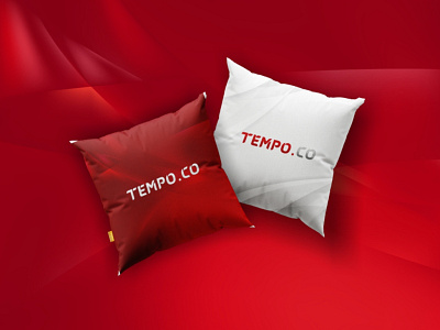 Tempo.co Logo Redesign ( Mockup ) 3d animation barnd best branding design graphic design illustration kreavi logo mockup pillow presentation rebranding redesign tempo ui