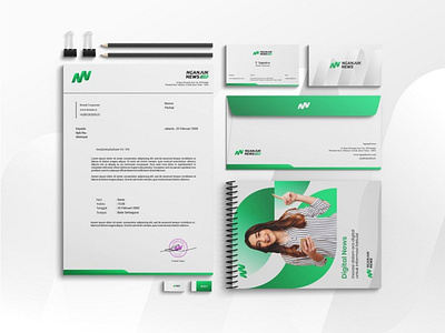 Nganjuk News Logo 3d animation best branding concept design document graphic design logo motion graphics news nganjuk stationary ui